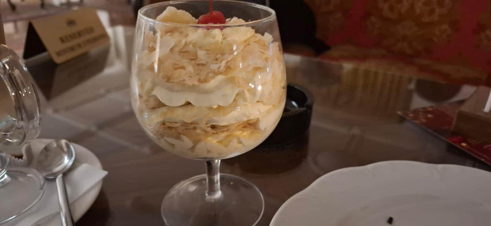 Desert at hotel resturant