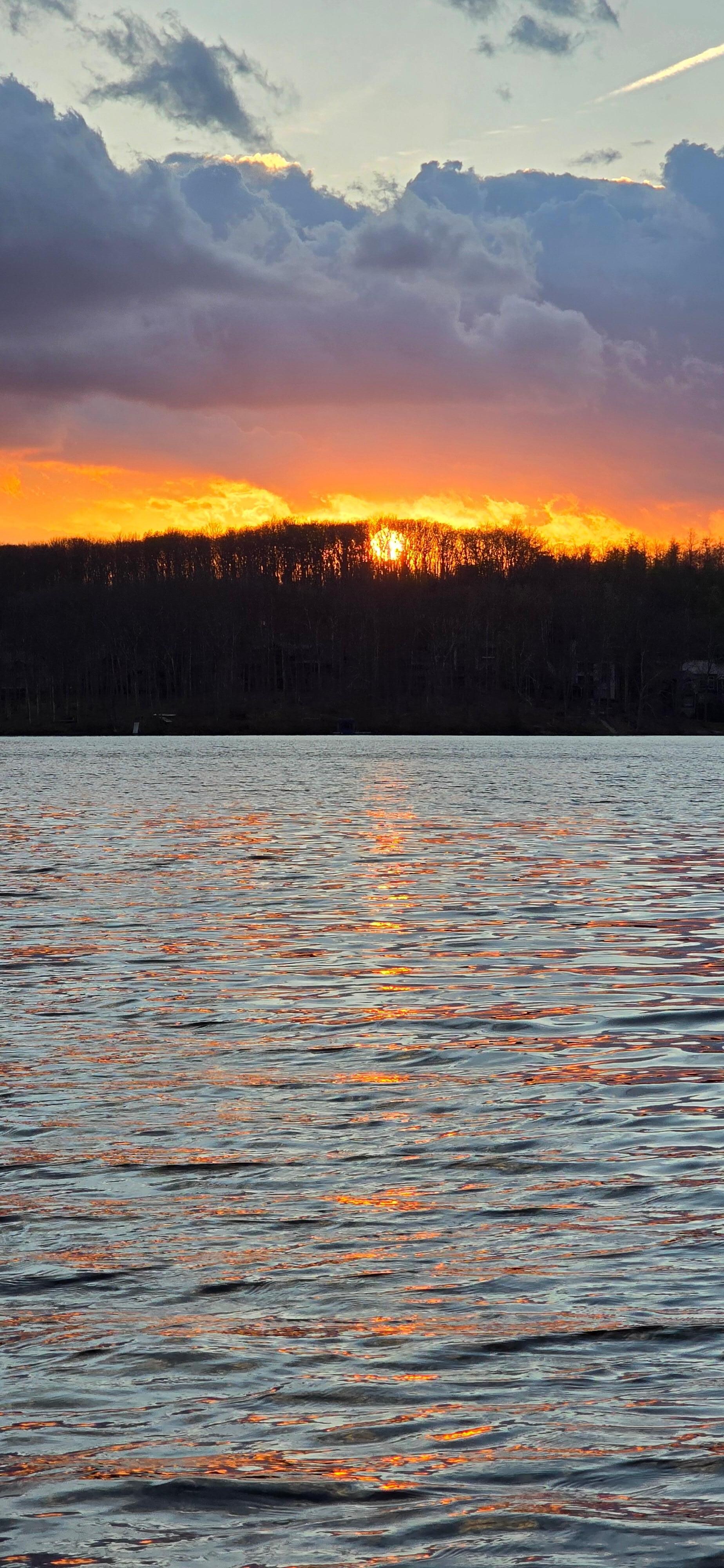 Sunset from Owls Nest dock.  Gorgeous every night!