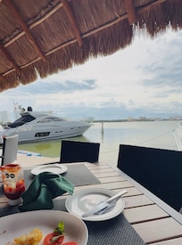 Restaurant on the lagoon.