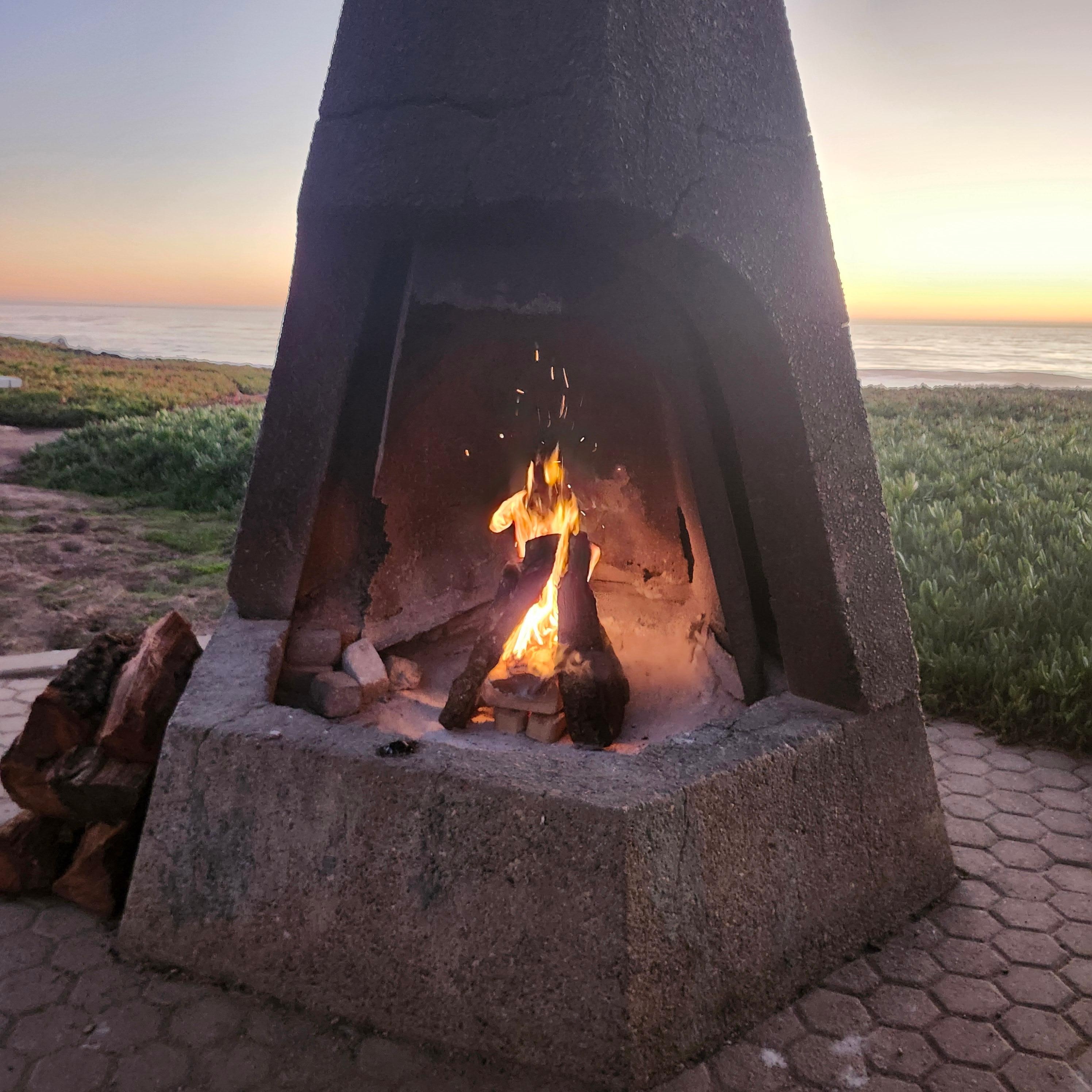 The fire pits provided by the resort.  Beautiful 