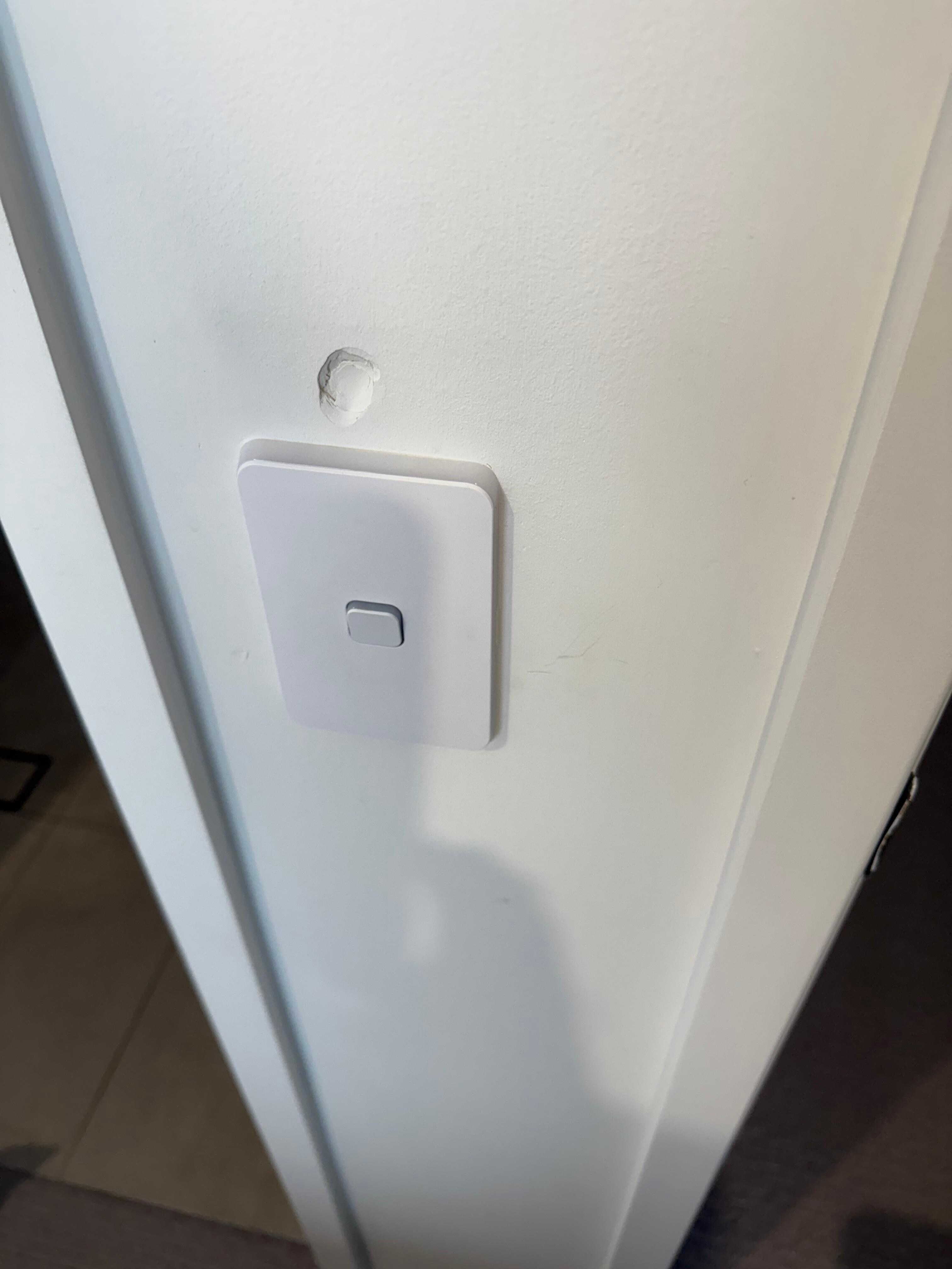 Damage in main bedroom
