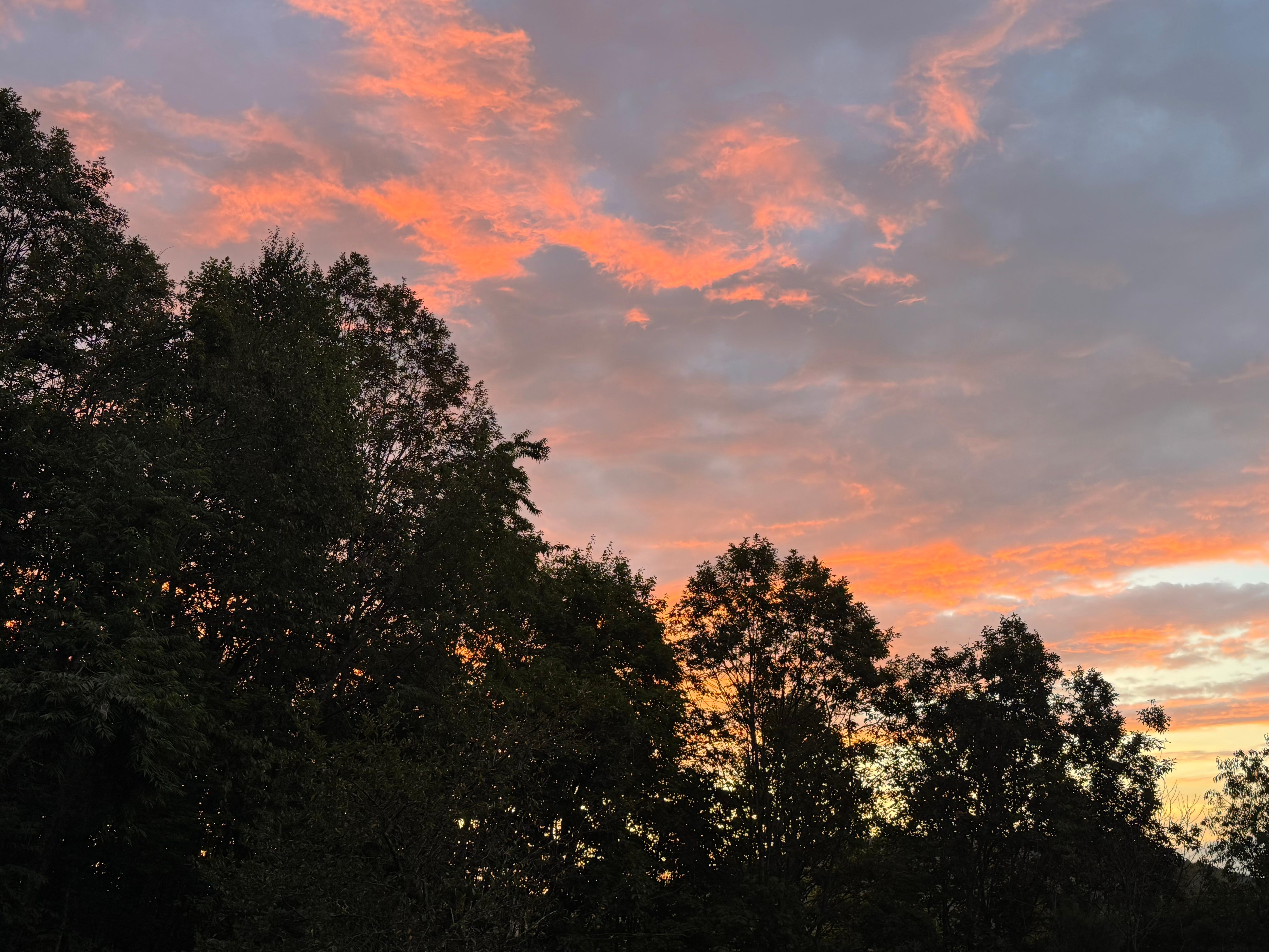 Sunset from the back deck