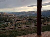 View from the porch at night.