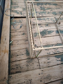 Rotten deck around hot tub