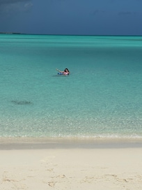 Beach in front of the house