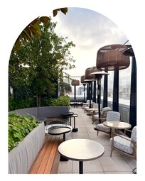 Rooftop bar â€ïž and restaurant.