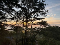 Sunrise from the upstairs window.