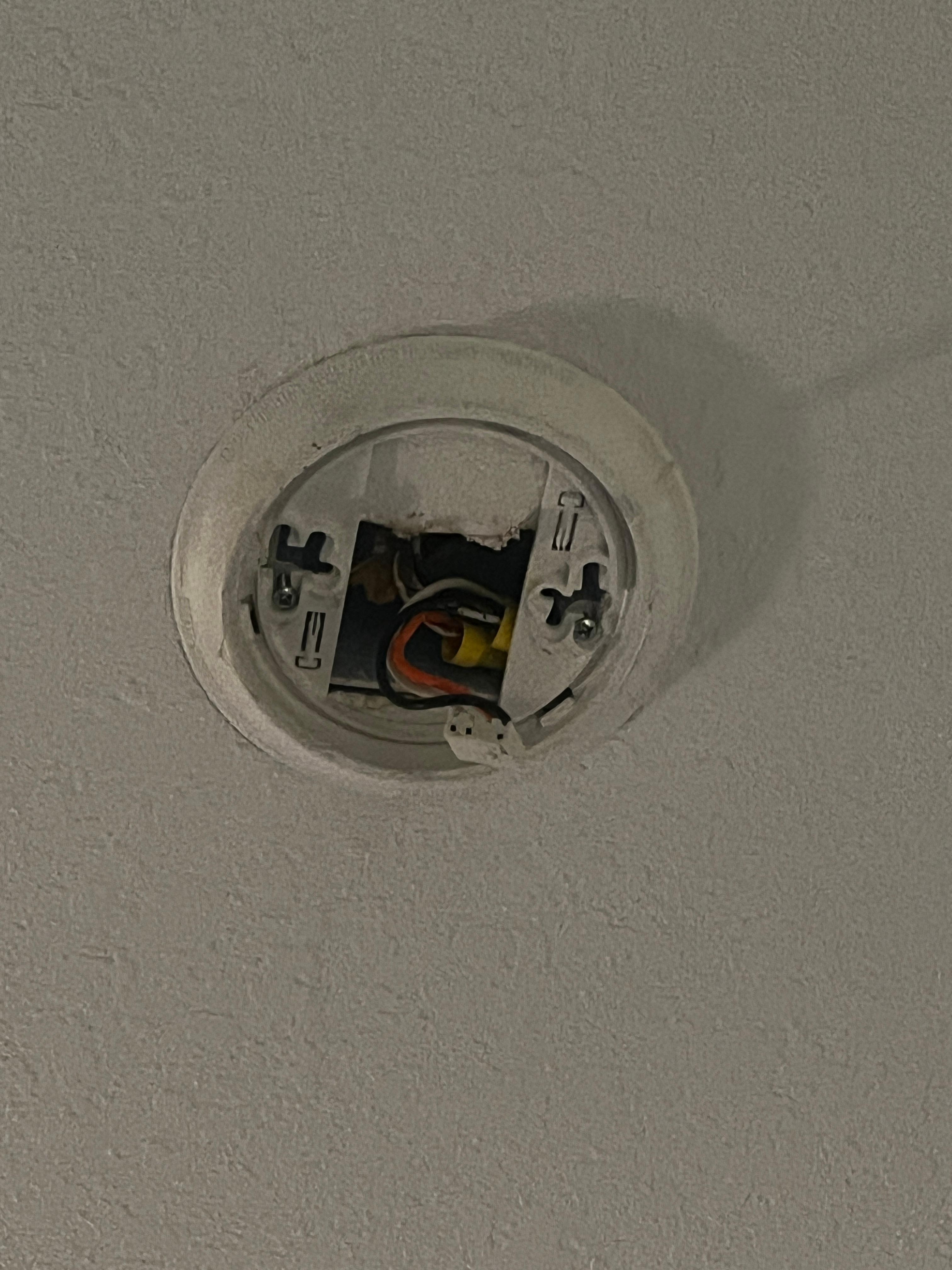 Smoke alarm had been ripped out