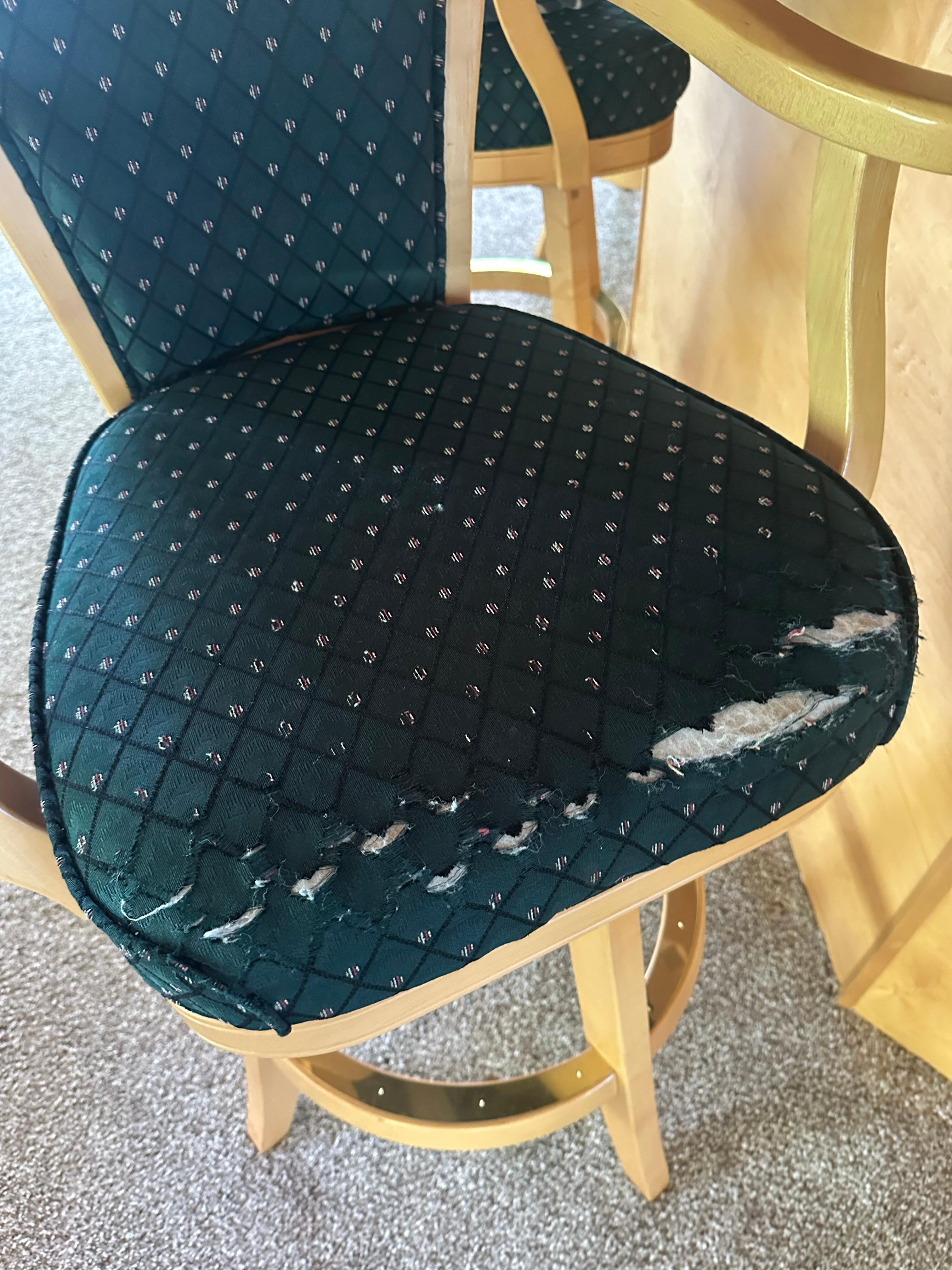 Threadbare bar stools