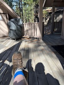 Enjoying the deck space