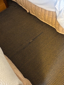 Carpet in the room was torn