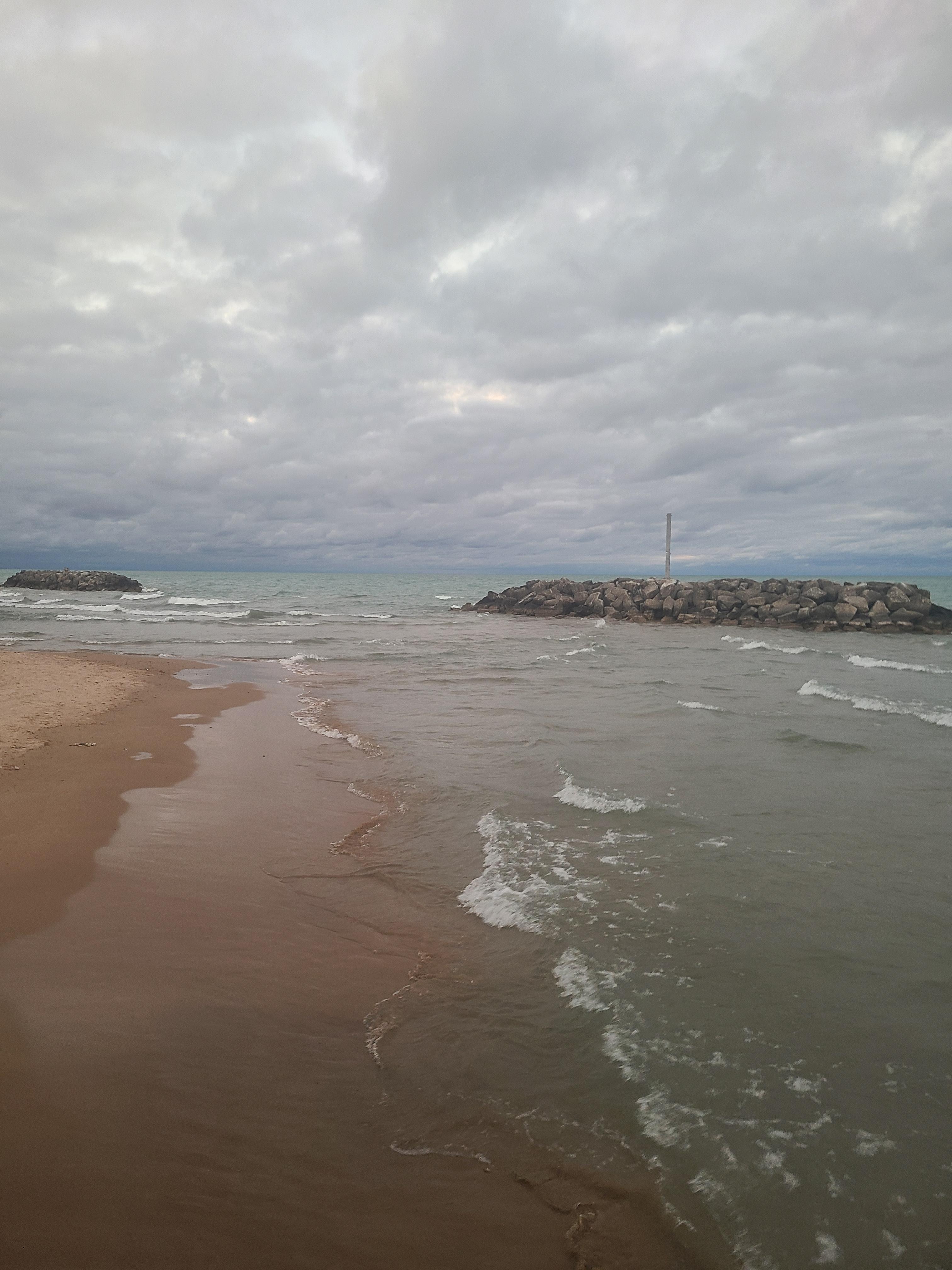 Views of the water from the beach down the street
