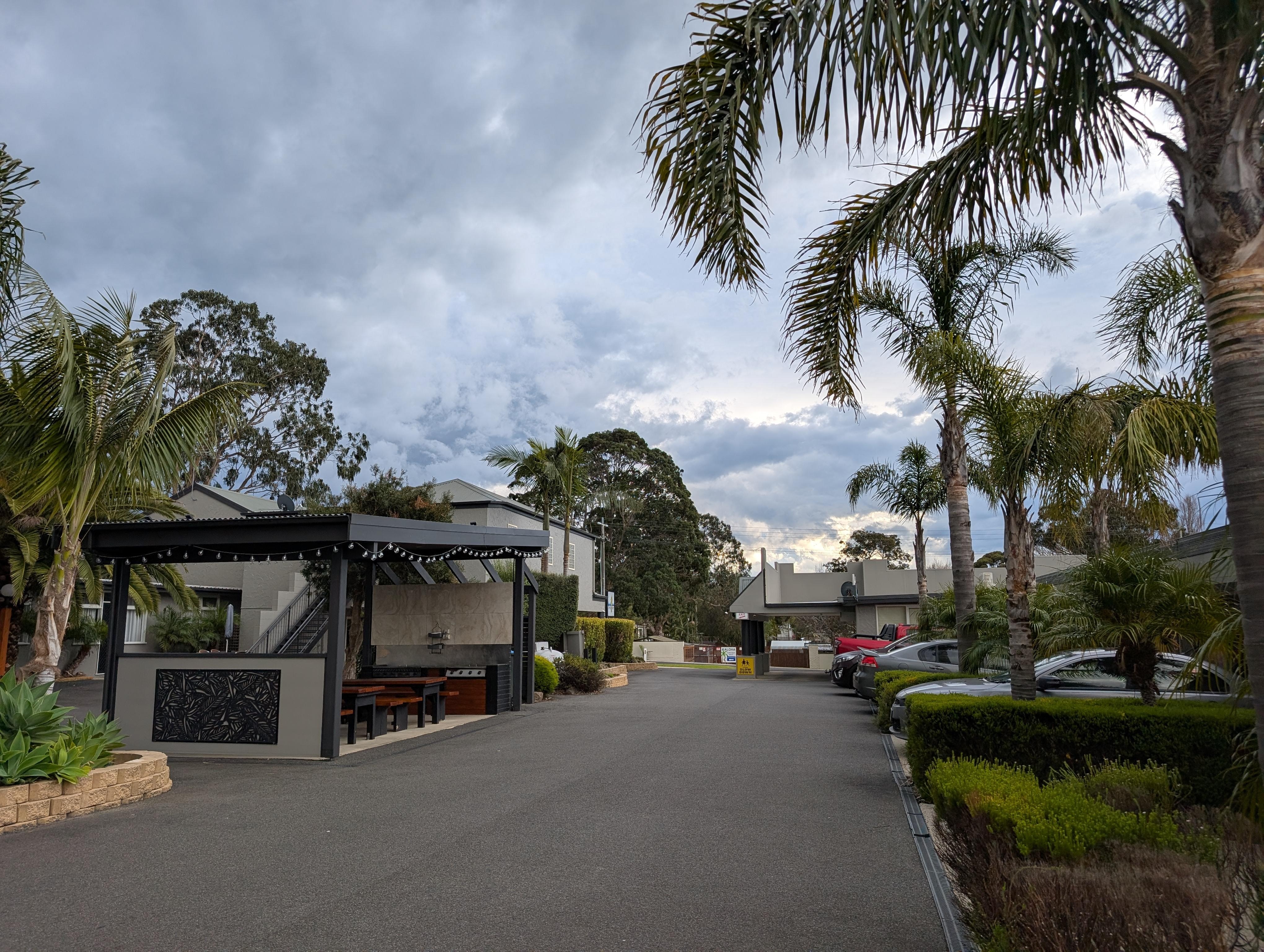 Front entrance with outdoor cooking. 