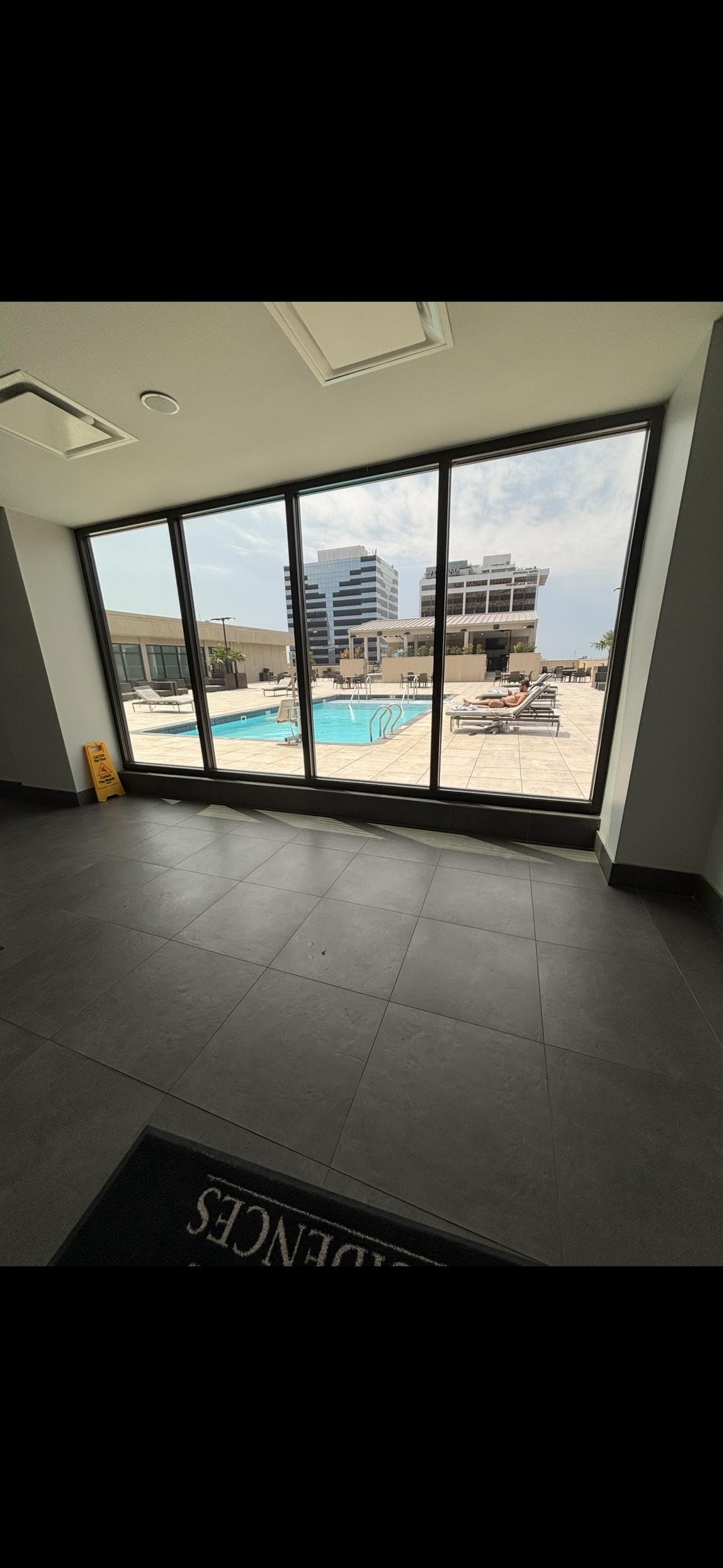 View of pool from the inside
