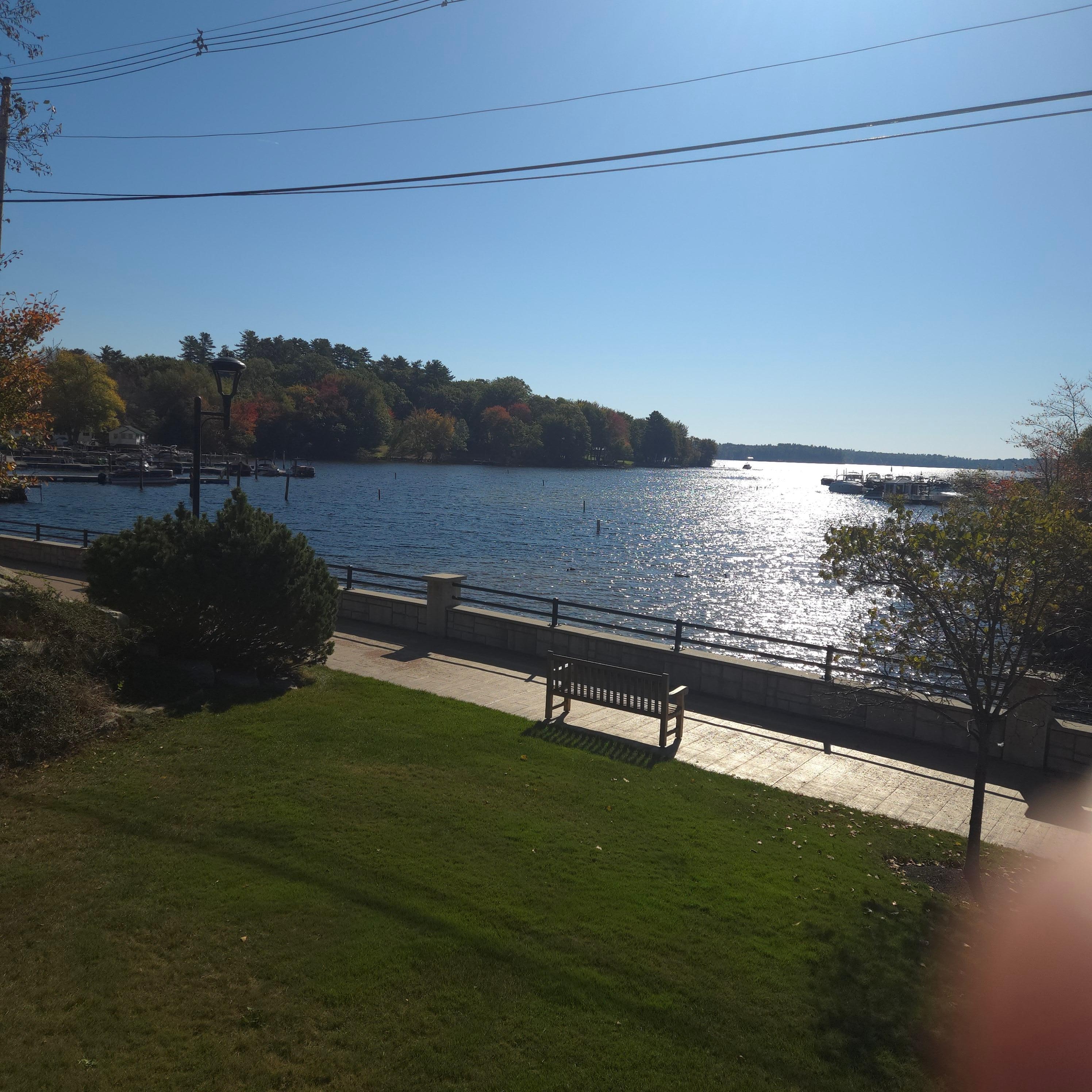 View of the lake during a walk