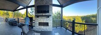Pano of back porch view