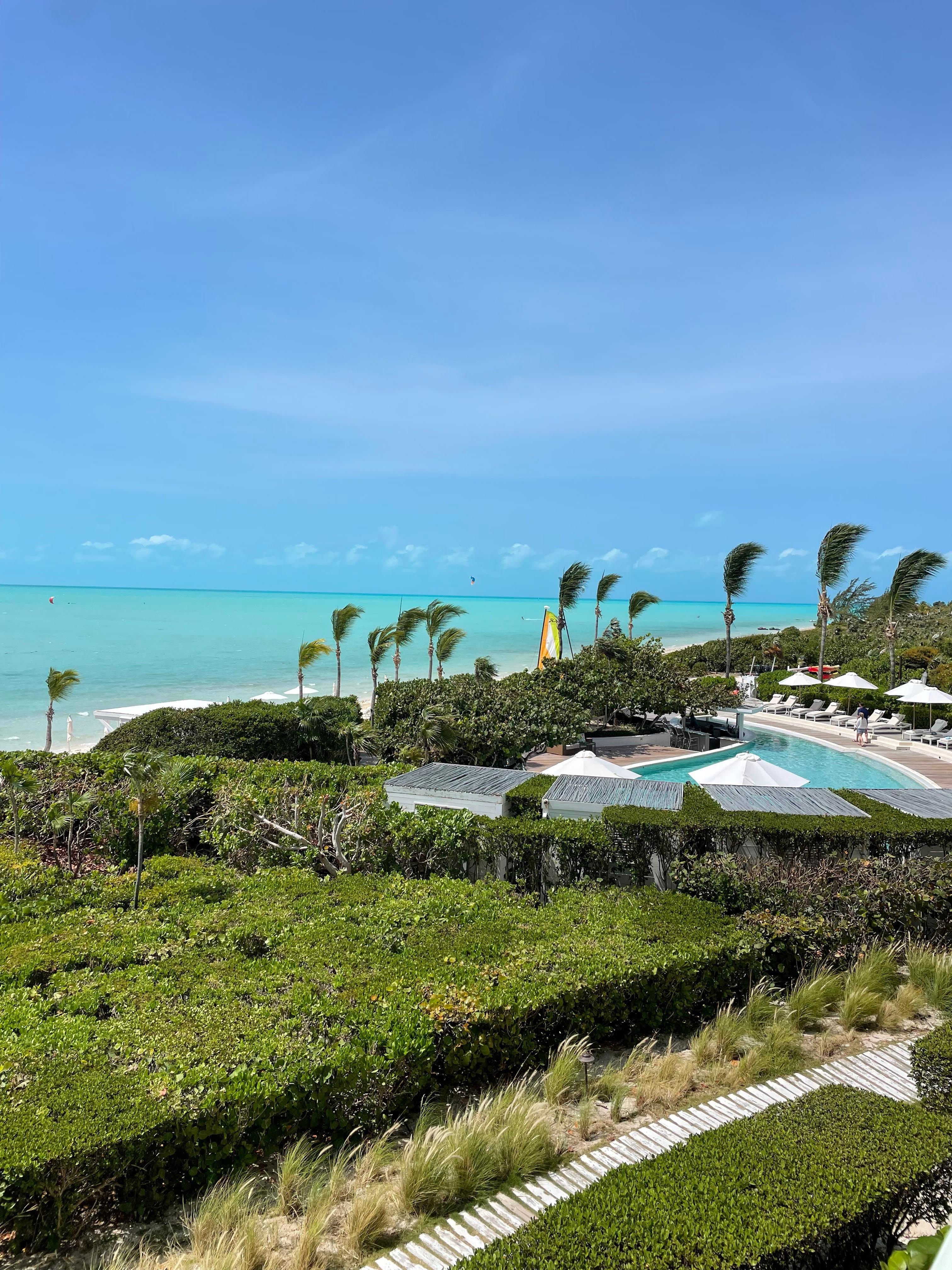 Photo from our balcony of the adults only pool