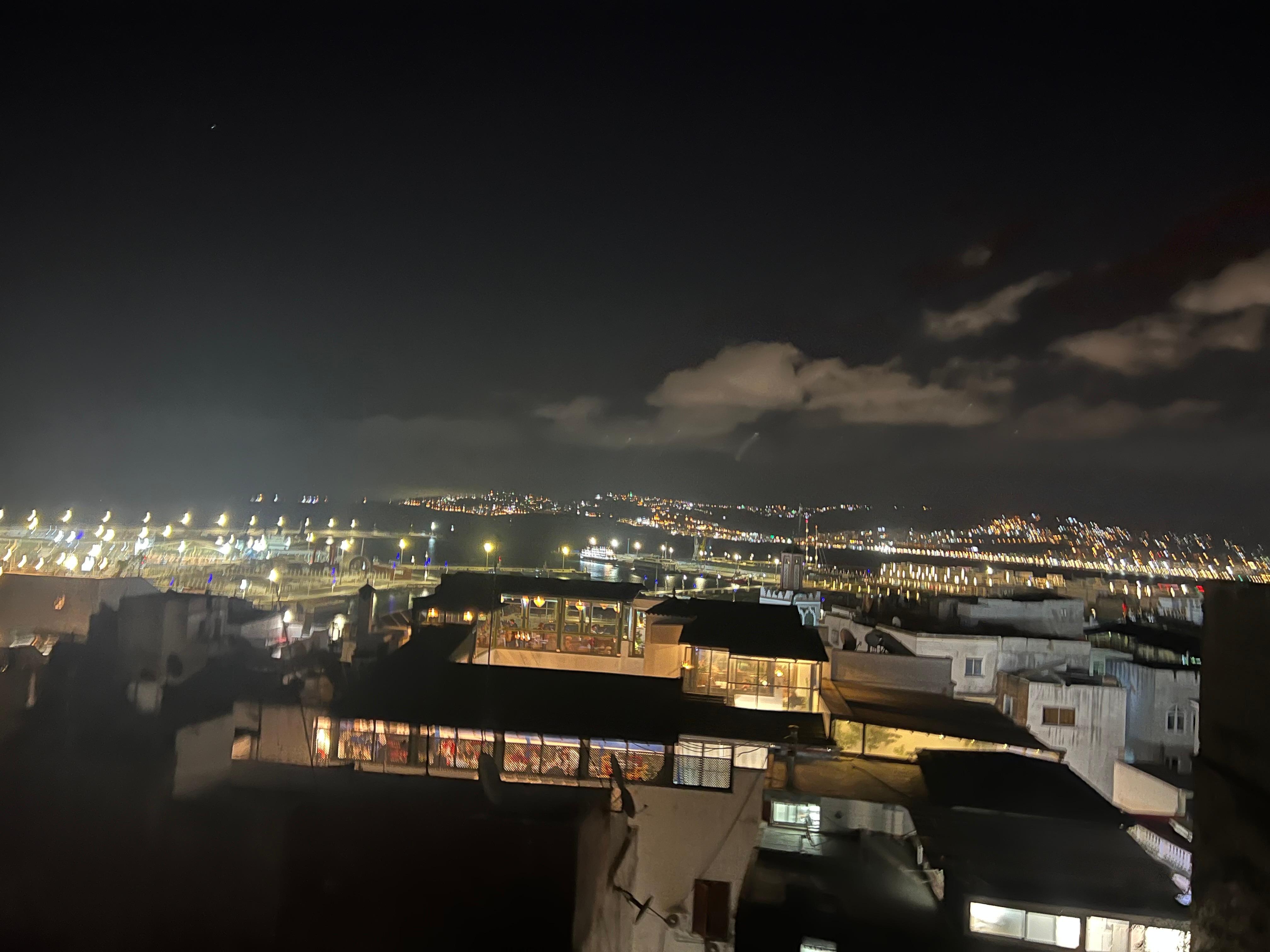 Terrace view at night 