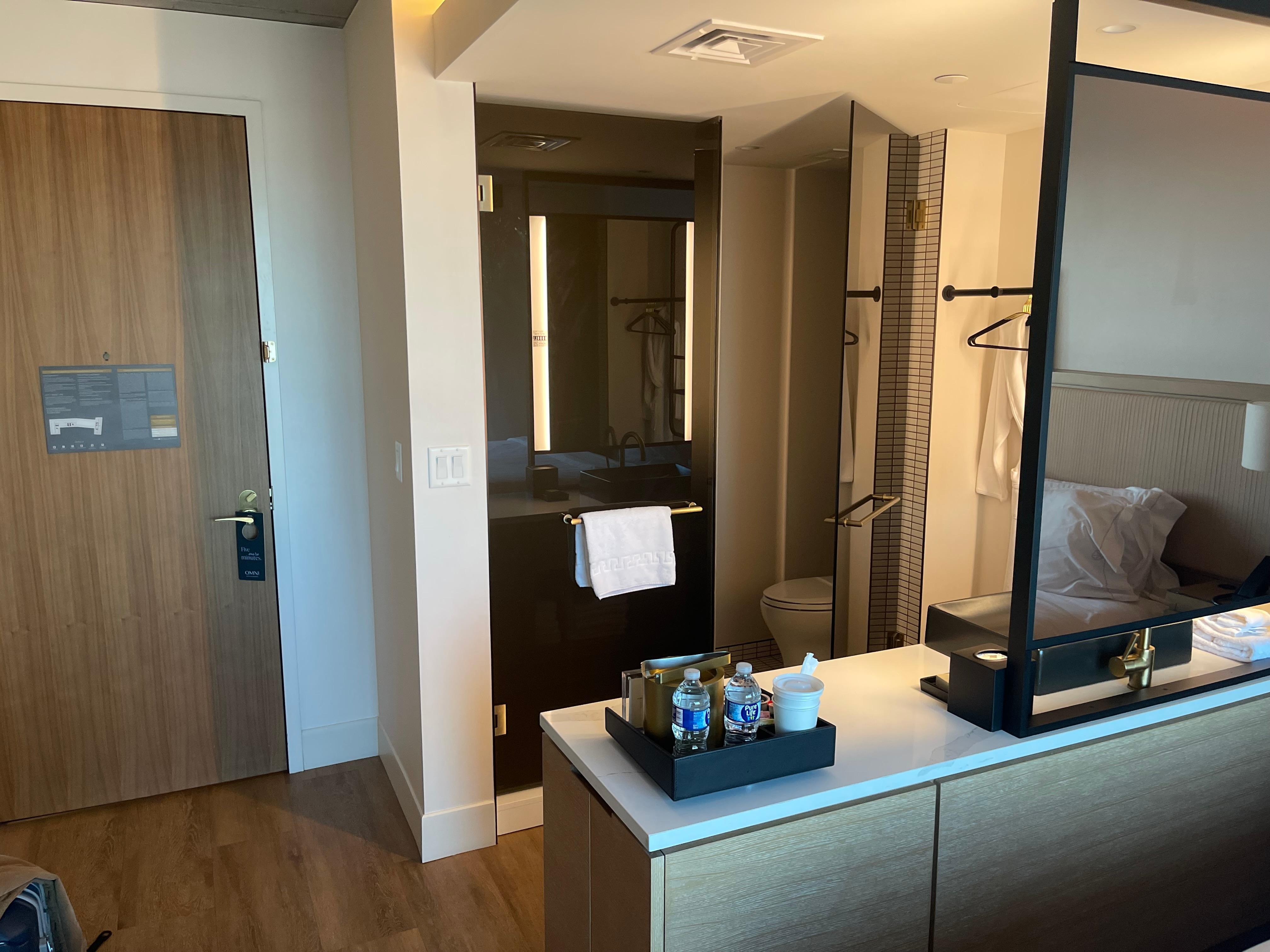 All areas open to each other. Tight fitting but practical. 