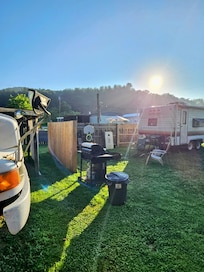 Shared lot with other camper.