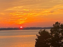 The sunset was amazing.