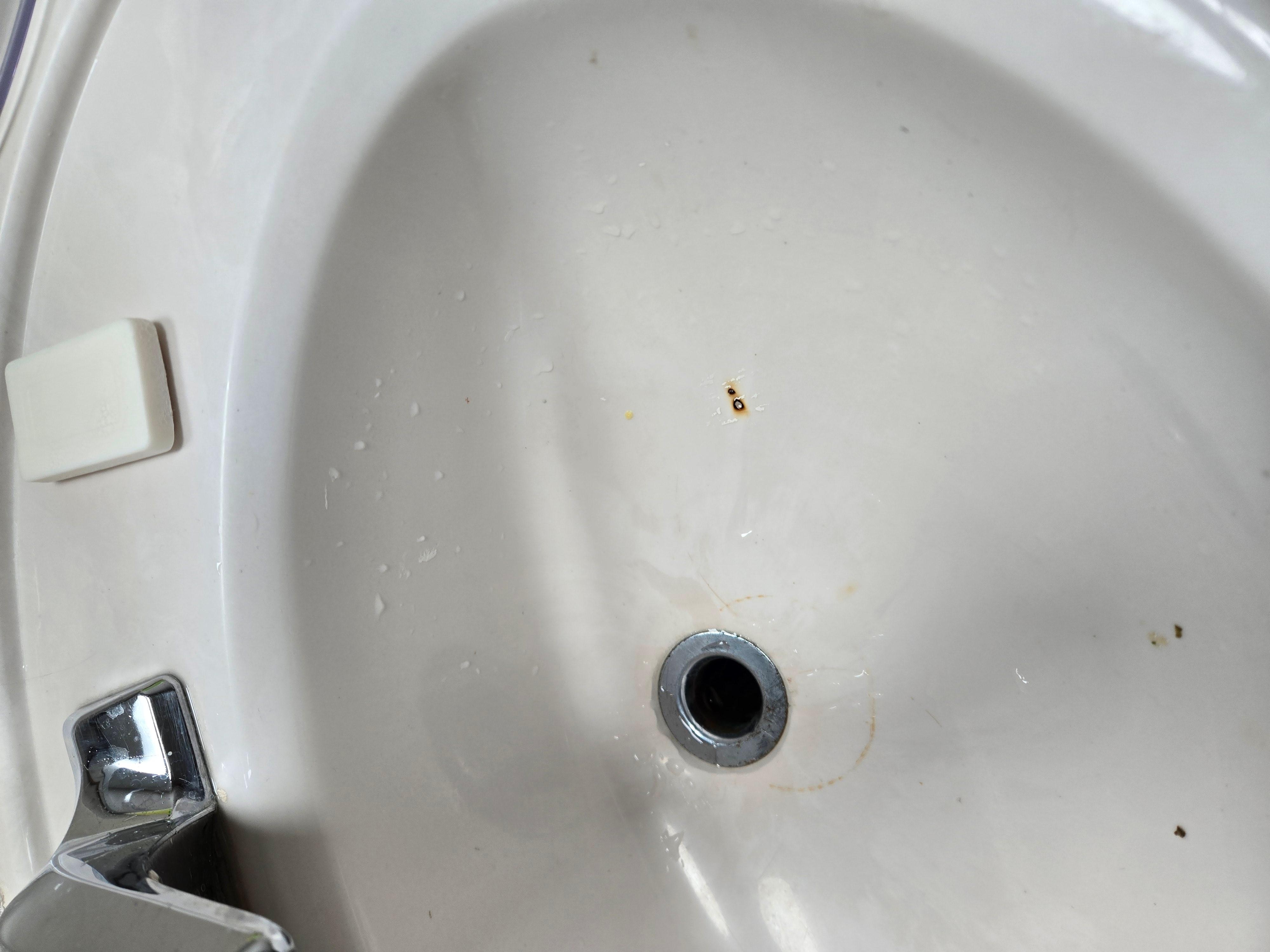 Cigarette burns in sink