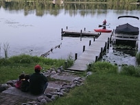 Enjoying the lake.