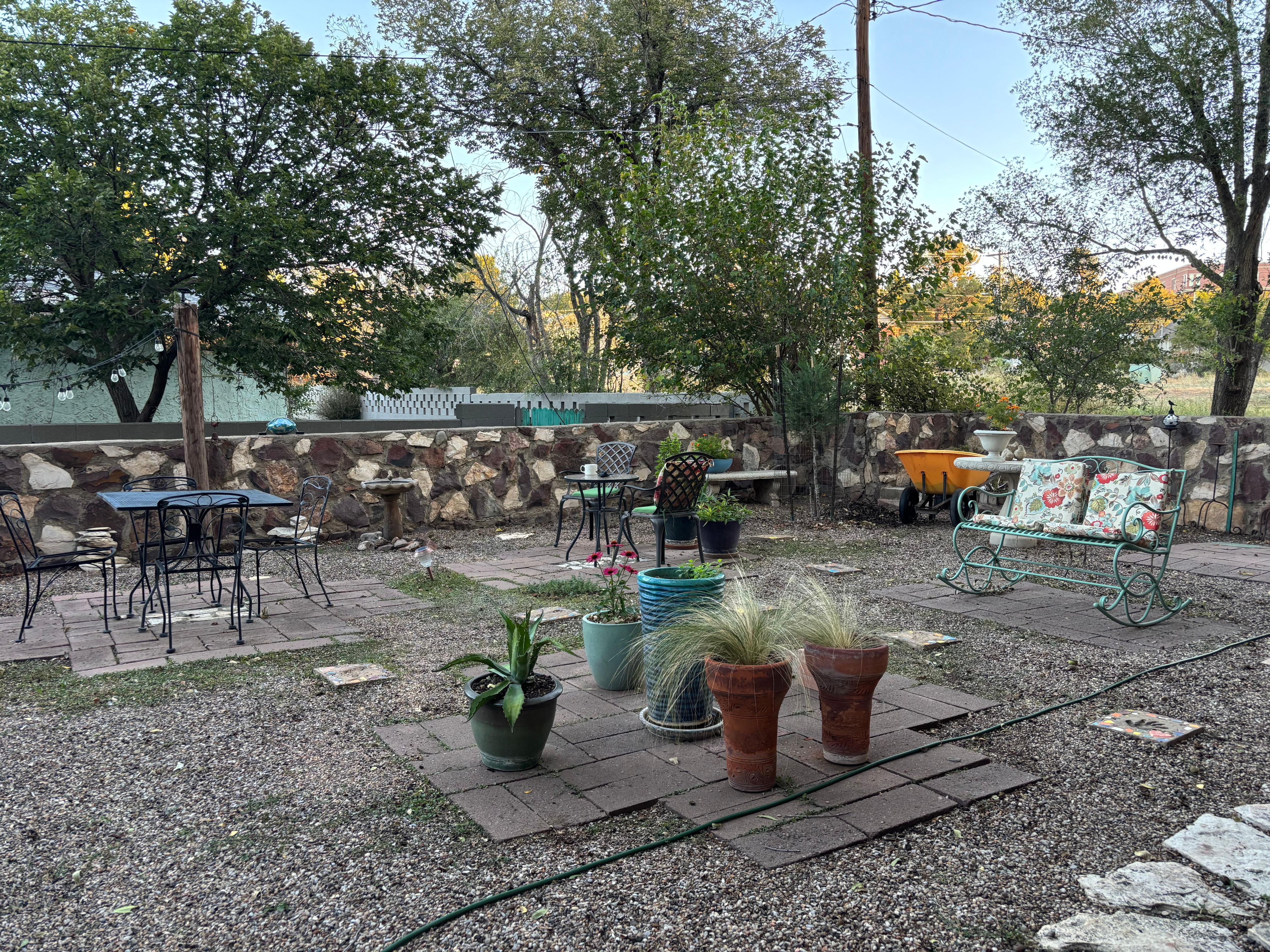 Beautiful courtyard where we enjoyed our morning coffee.