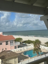 View from balcony to the ocean