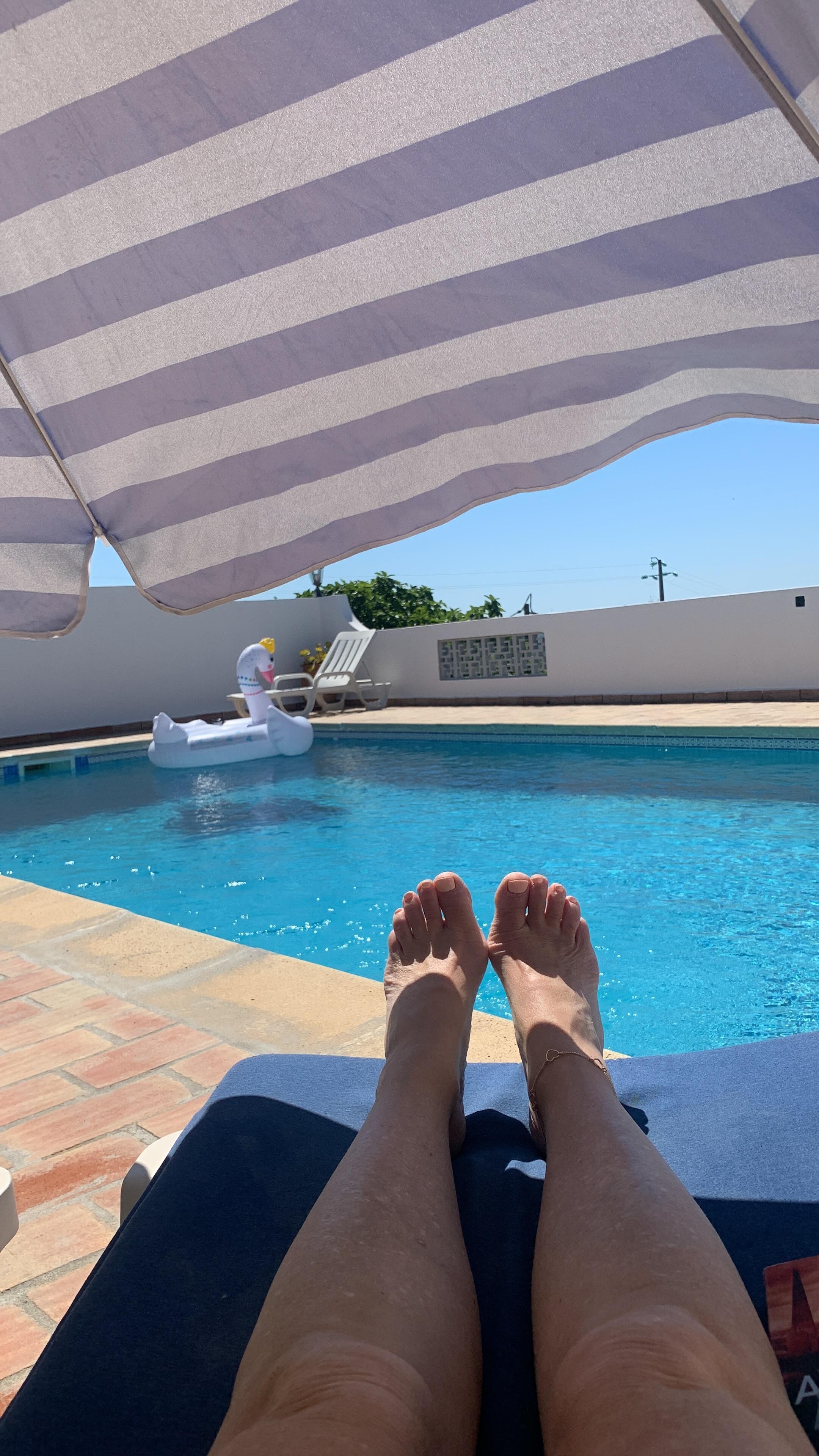 Chilling by the pool 