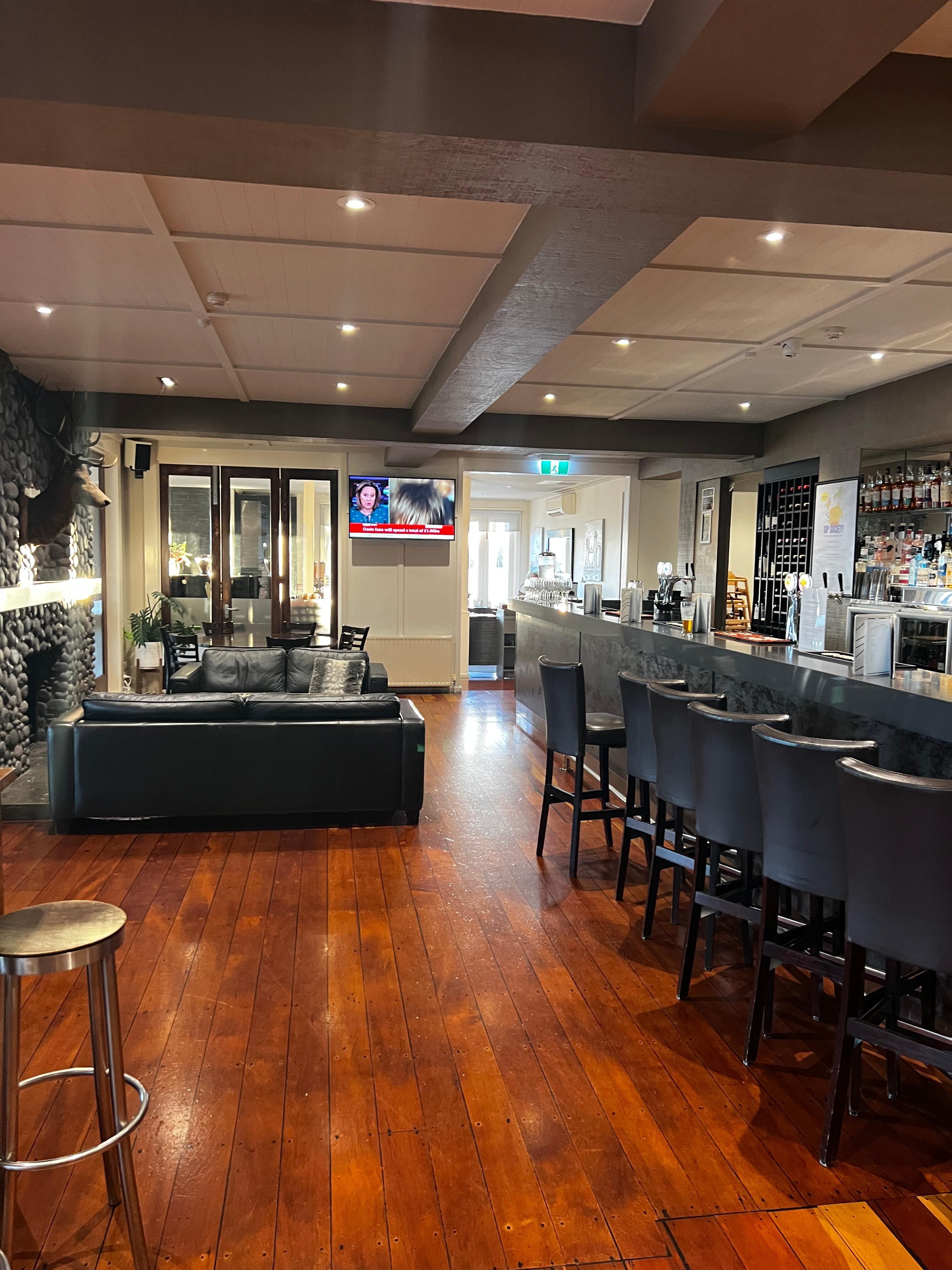 Very comfortable restaurant bar