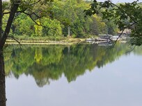 This iiew from the back porch overlooking the water.