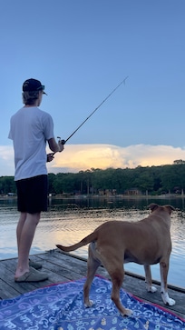 Fishing off the pier
