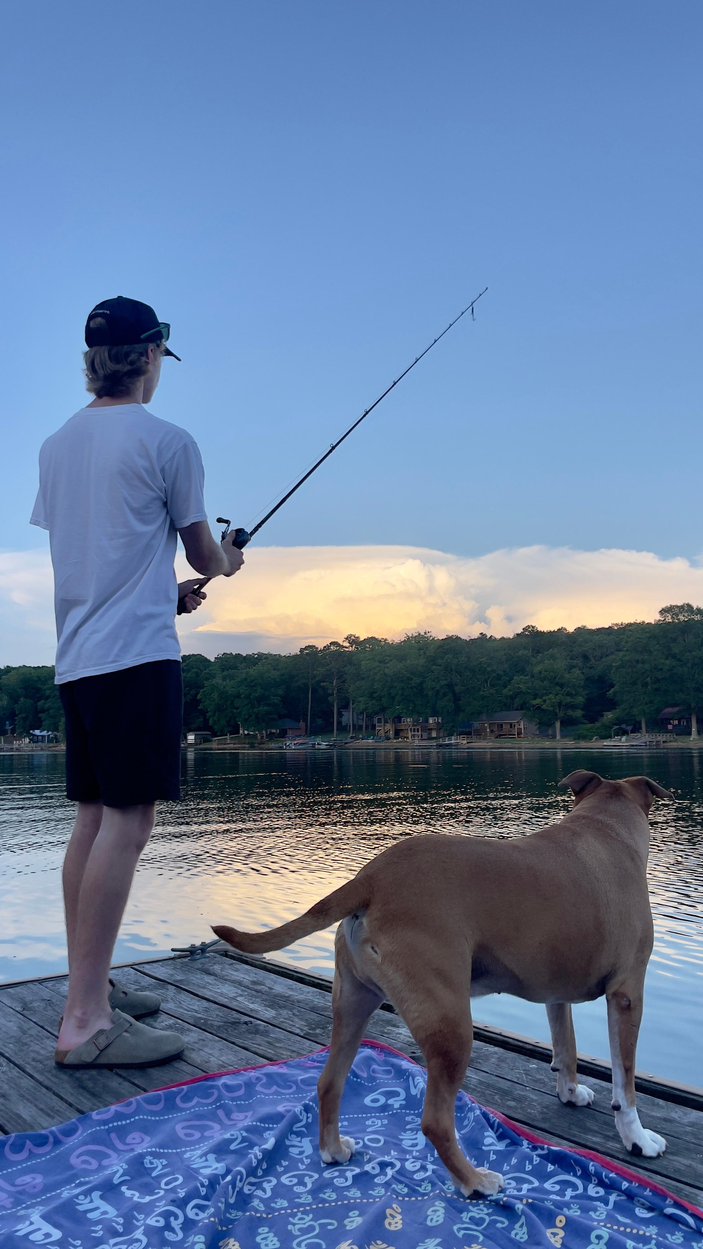 Fishing off the pier