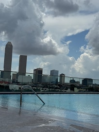 View from rooftop pool