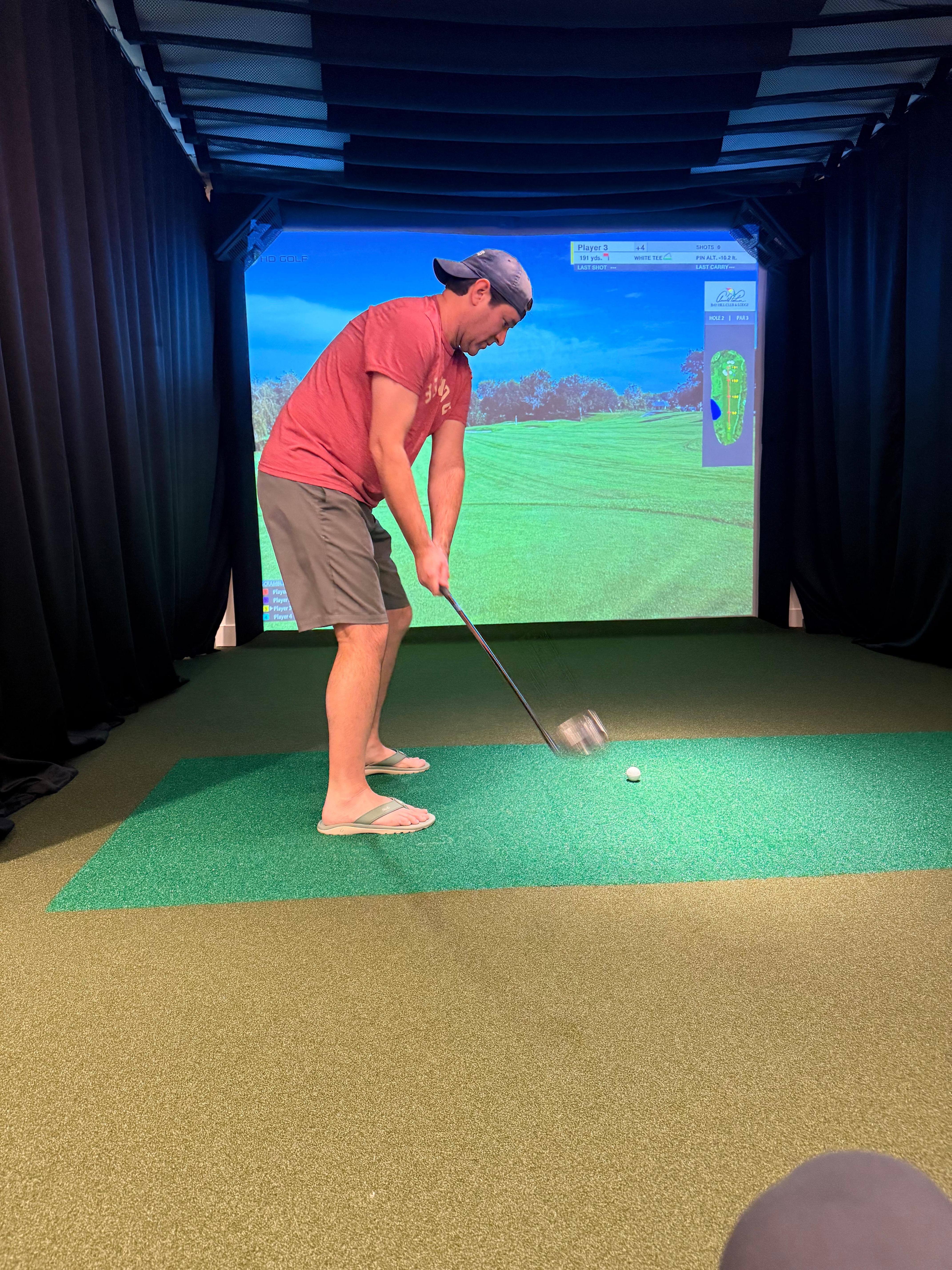 Golf simulator was so fun
