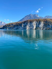 Lake Annecy taken from a boat