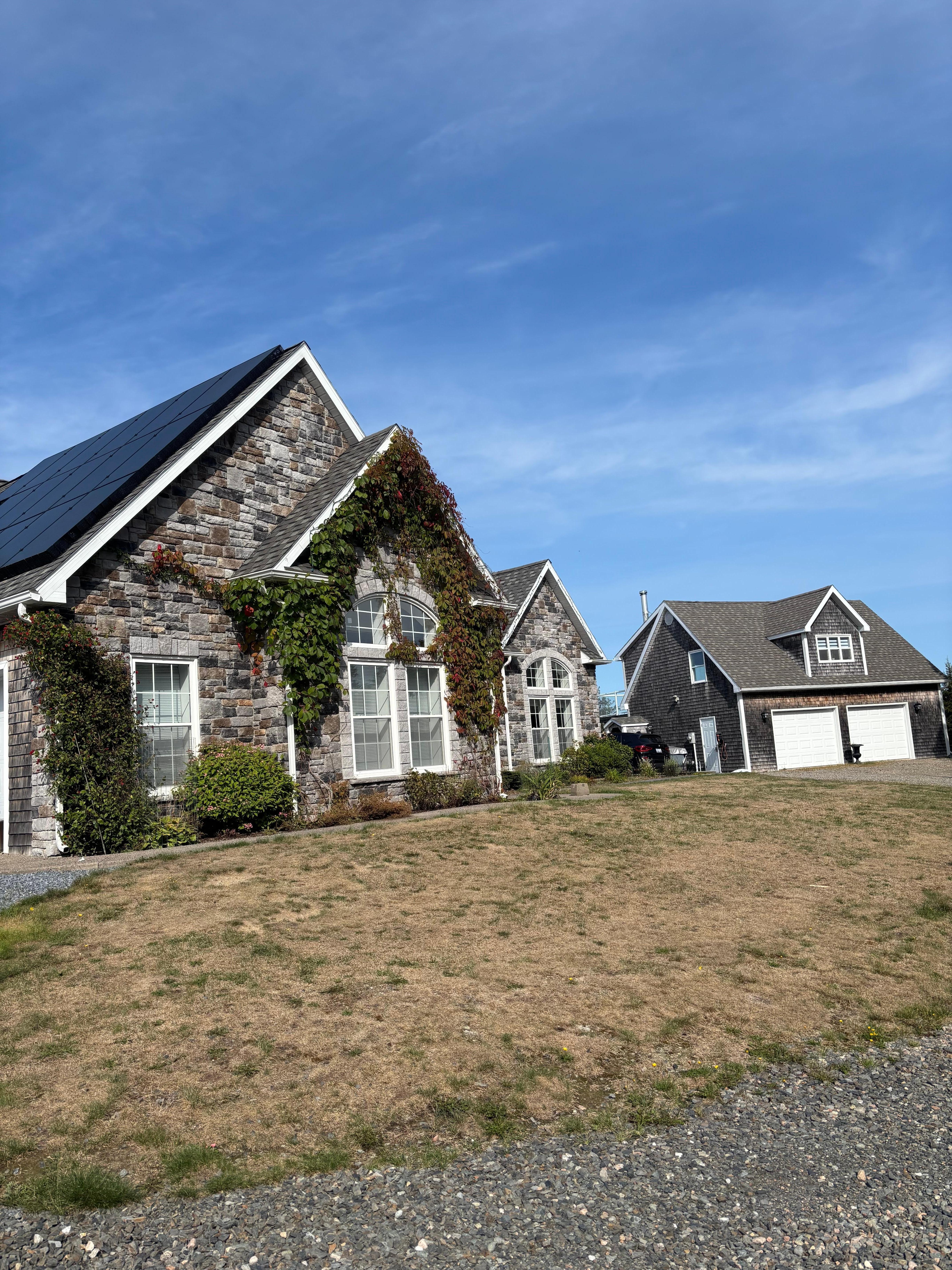 Owners house and carriage house.