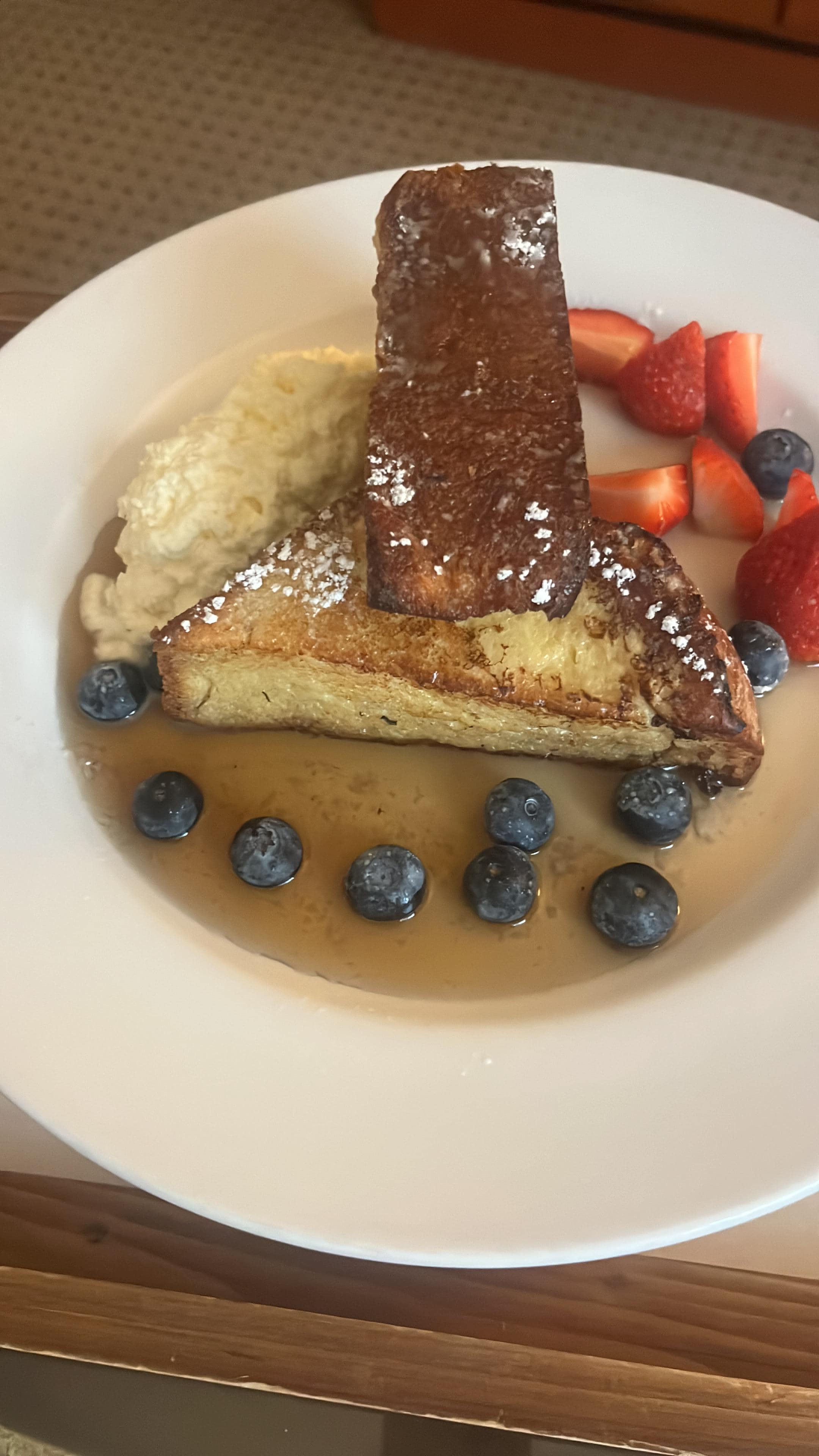 Room service French toast! 