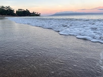 View fromt he beach out front
