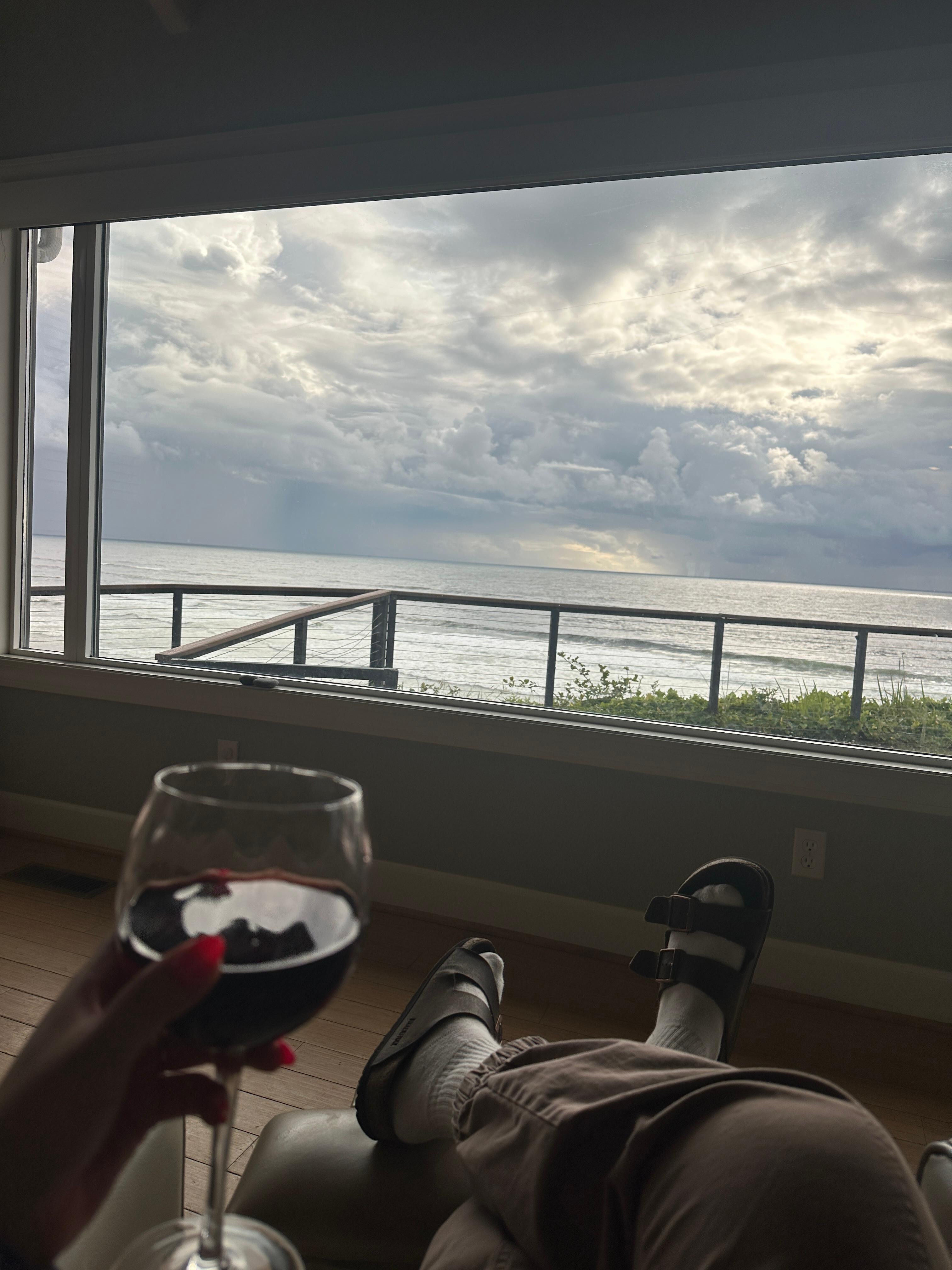 Wine glasses included