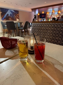 Drinks on the house, one per room.