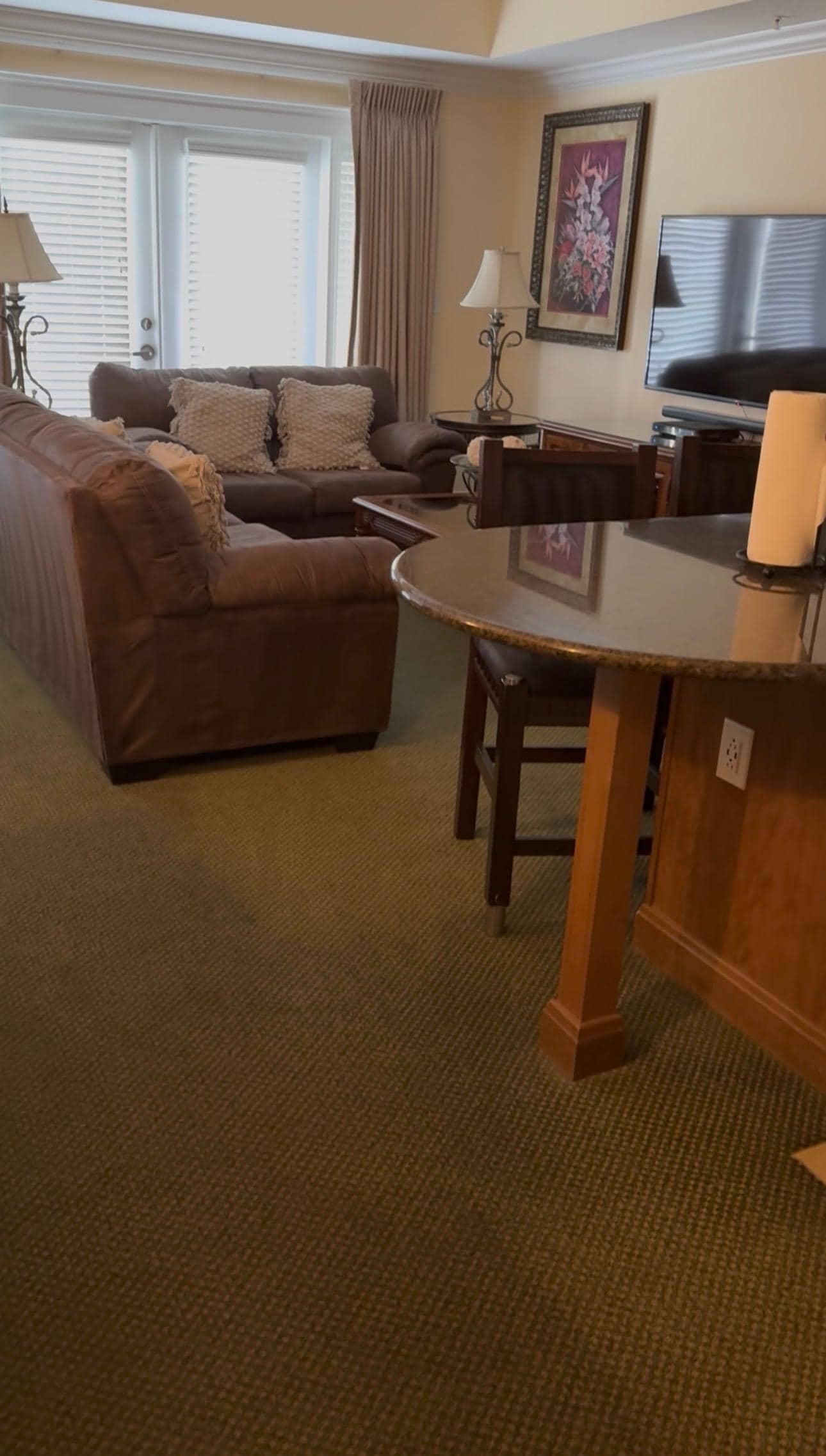 Living room ,kitchen to the right and dining room table to the left out of frame 