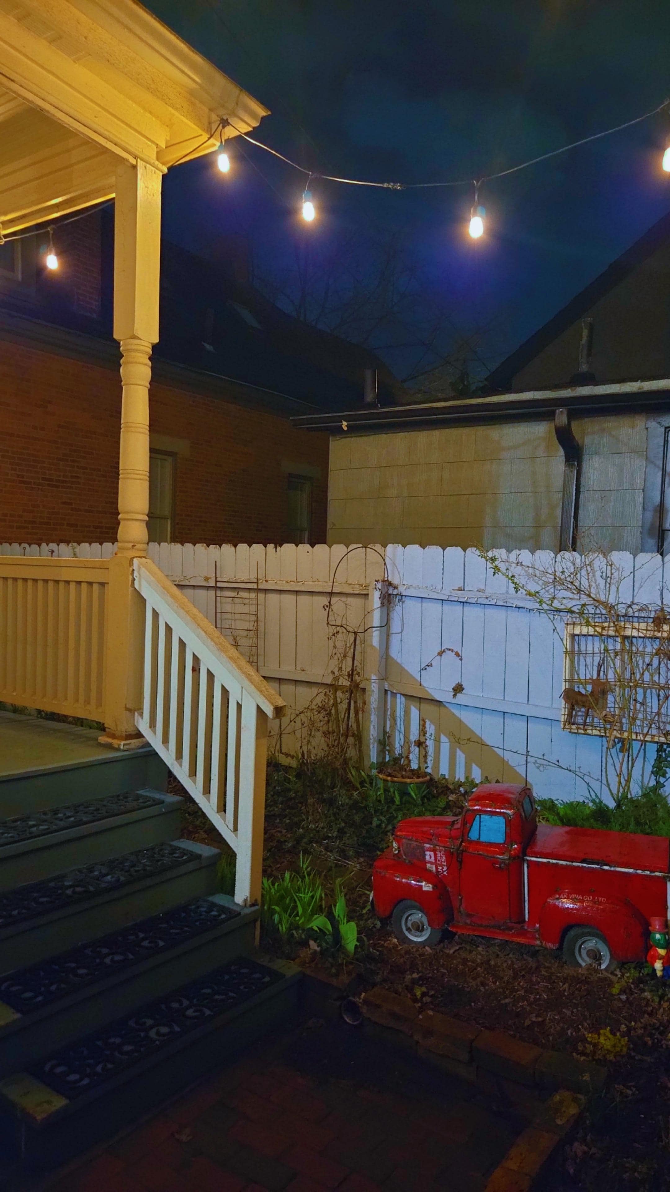 Charming view, coming in through the back gate.