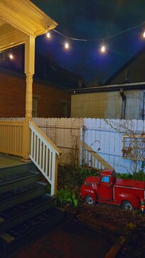 Charming view, coming in through the back gate.