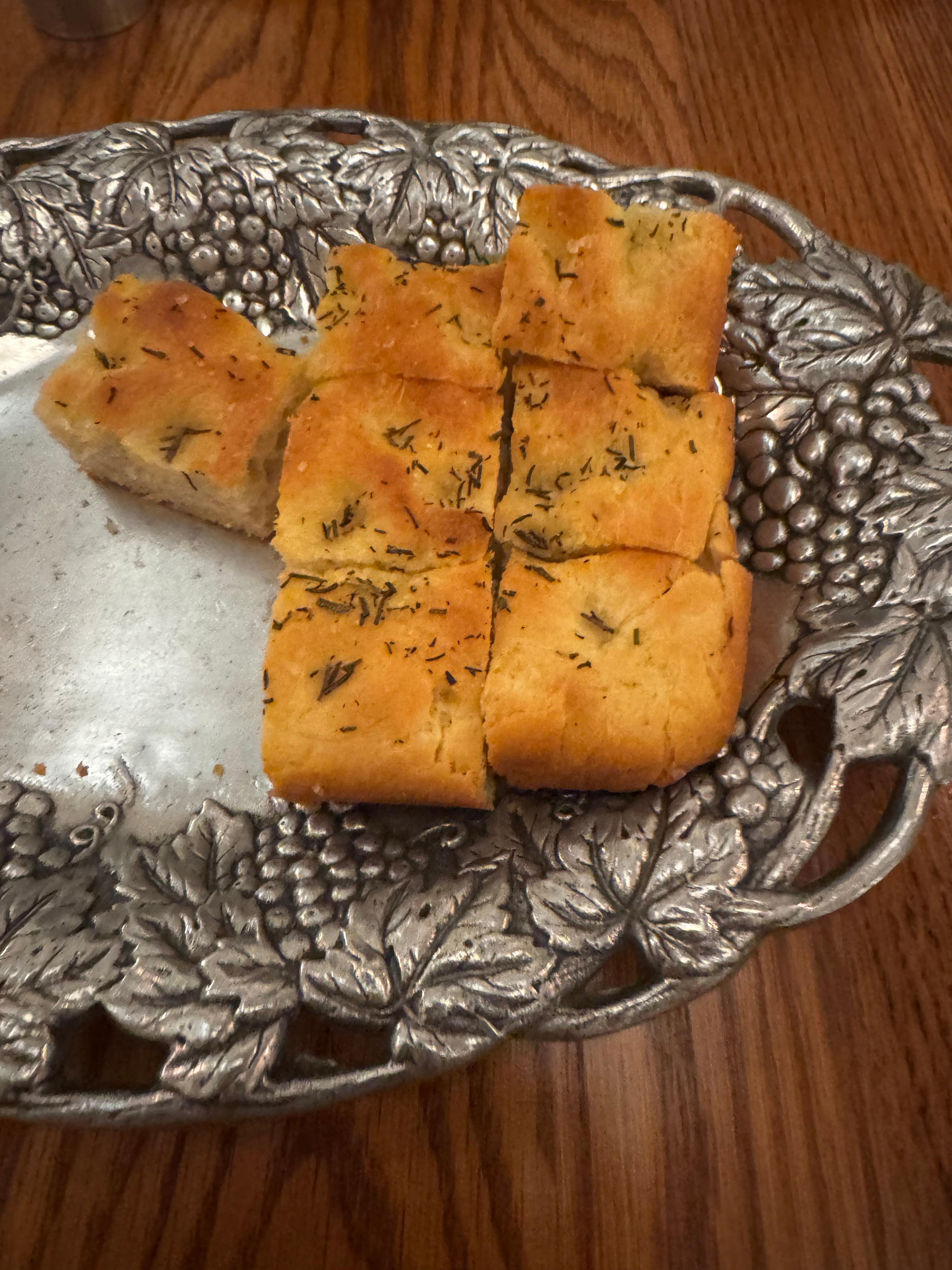 Homemade focaccia was divine! 