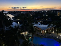 View from our room at sunset