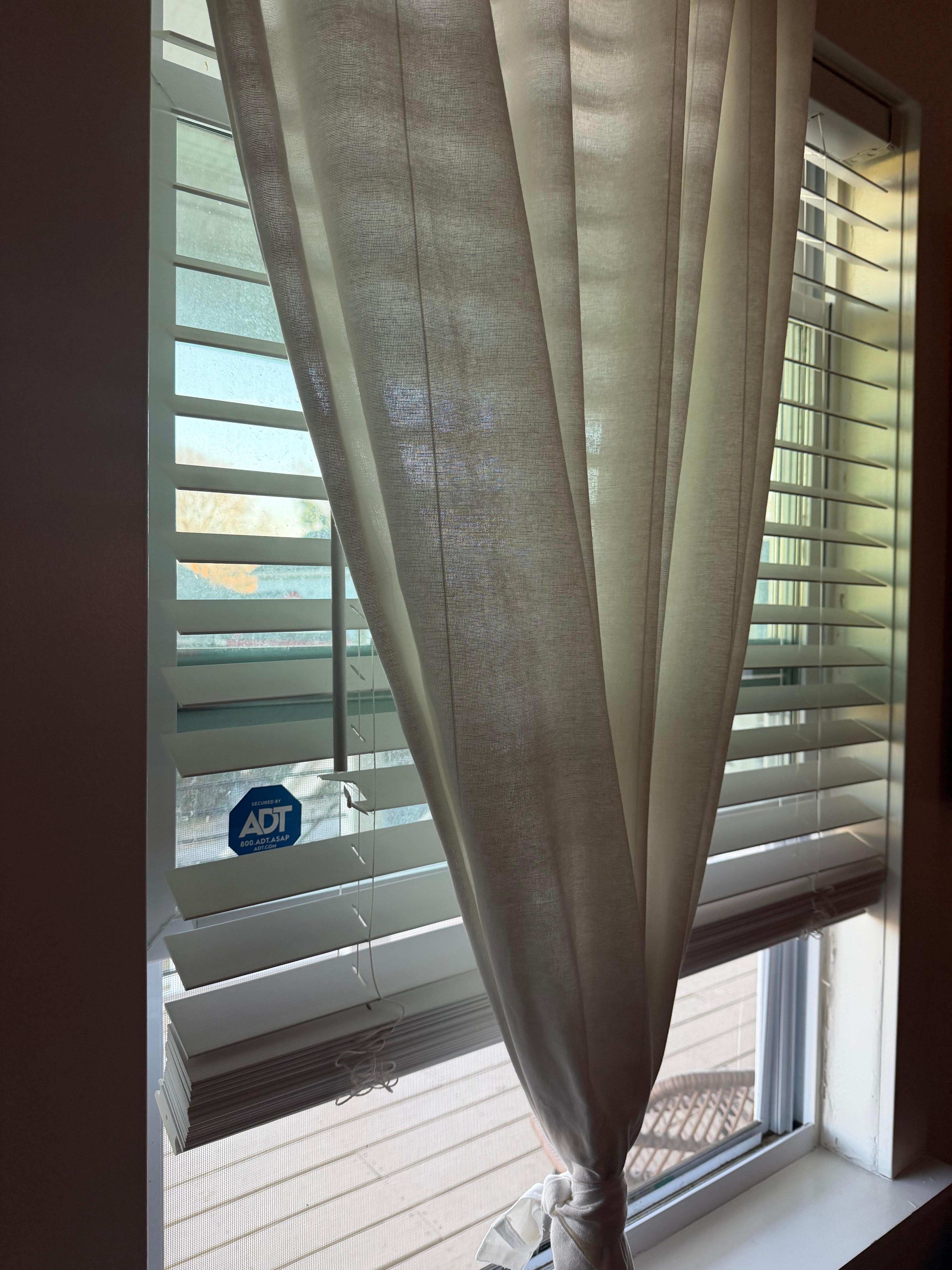 Broken blinds. (Not pictured, awful smell of Marinuana)