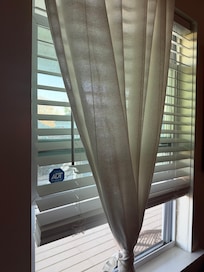 Broken blinds. (Not pictured, awful smell of Marinuana)