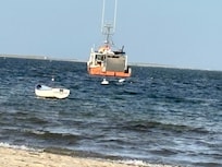 From the private beach